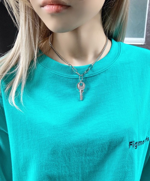 Figments(フィグメンツ)の「キヘイ&ケーブルチェーンキーネックレス(ネックレス・レディース・シルバー・FREE)」の1枚目の写真