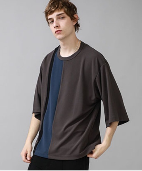 SHAREEF(シャリーフ)の「【SHAREEF】EX.GERORGETTE BIG TEE(Tシャツ/カットソー・メンズ・ブラック/ブラウン/アイボリー・1/2)」の4枚目の写真