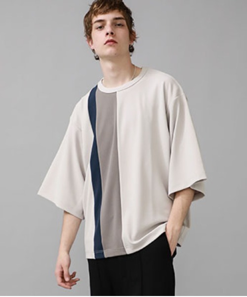 SHAREEF(シャリーフ)の「【SHAREEF】EX.GERORGETTE BIG TEE(Tシャツ/カットソー・メンズ・ブラック/ブラウン/アイボリー・1/2)」の7枚目の写真