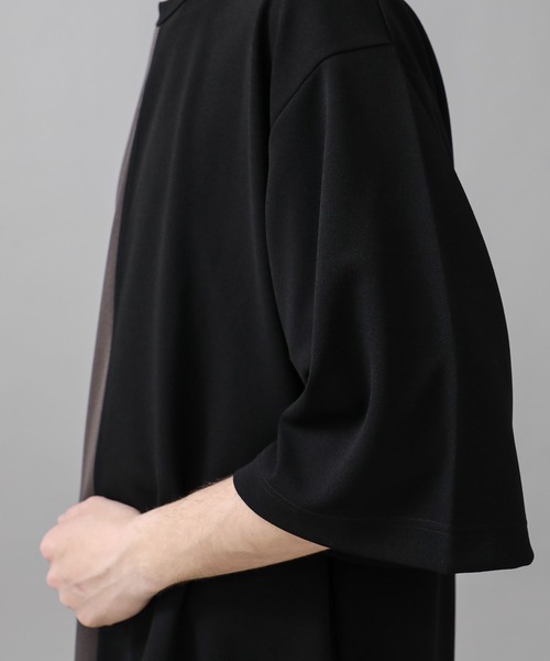 SHAREEF(シャリーフ)の「【SHAREEF】EX.GERORGETTE BIG TEE(Tシャツ/カットソー・メンズ・ブラック/ブラウン/アイボリー・1/2)」の12枚目の写真