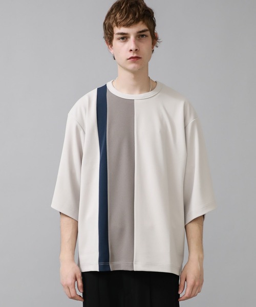 SHAREEF(シャリーフ)の「【SHAREEF】EX.GERORGETTE BIG TEE(Tシャツ/カットソー・メンズ・ブラック/ブラウン/アイボリー・1/2)」の13枚目の写真