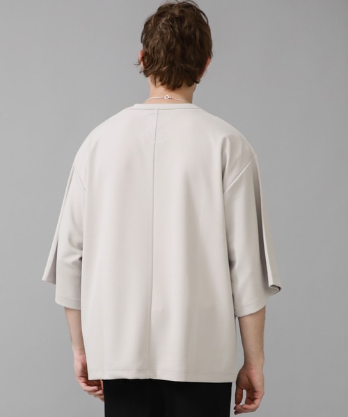 SHAREEF(シャリーフ)の「【SHAREEF】EX.GERORGETTE BIG TEE(Tシャツ/カットソー・メンズ・ブラック/ブラウン/アイボリー・1/2)」の17枚目の写真