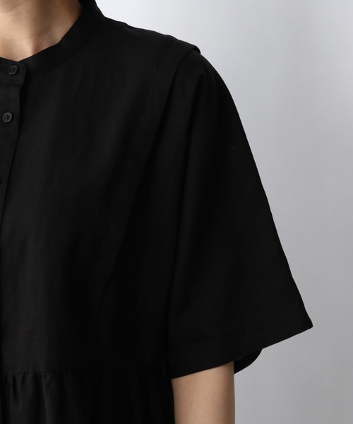 A part by(アパートバイ)の「RyLiペプラム半袖シャツ 949569(シャツ/ブラウス・レディース・ブラック/オフホワイト/グリーン系その他4/パープル系その他5・FREE)」の17枚目の写真