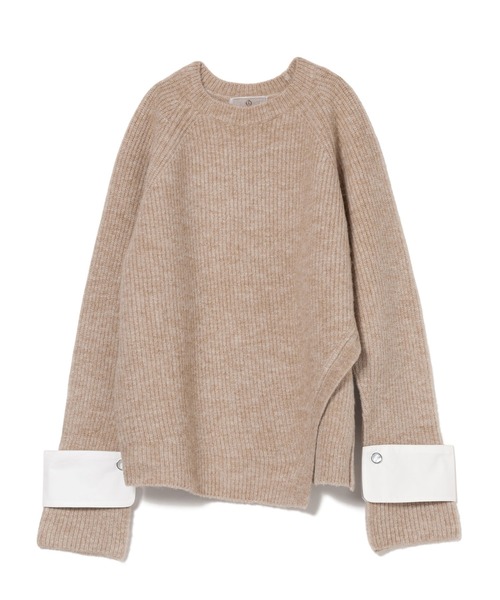 LAYMEE（レイミー）の「Pansy knit / パンジーニット（ニット/セーター・レディース・ライトブルー/ネイビー/ベージュ・FREE）」の6枚目の写真