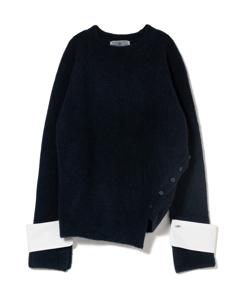 LAYMEE（レイミー）の「Pansy knit / パンジーニット（ニット/セーター・レディース・ライトブルー/ネイビー/ベージュ・FREE）」の8枚目の写真