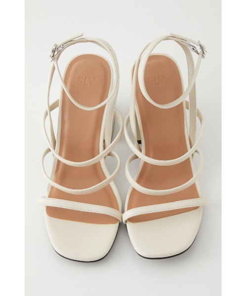 SLY(スライ)の「YNES ANKLE STRAP SANDAL アンクル ストラップ サンダル(サンダル・レディース・ブラック/アイボリー/マルチ・SMALL/MEDIUM/LARGE)」の5枚目の写真