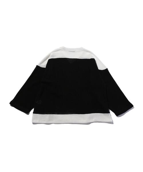 R.M GANG（アールエムギャングレベルモダニストギャング）の「＜R.M GANG＞ MESH VNECK LS/カットソー（Tシャツ/カットソー・メンズ・ブラック・FREE）」の6枚目の写真