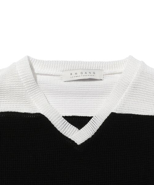 R.M GANG（アールエムギャングレベルモダニストギャング）の「＜R.M GANG＞ MESH VNECK LS/カットソー（Tシャツ/カットソー・メンズ・ブラック・FREE）」の3枚目の写真