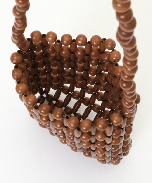 LBC（エルビーシー）の「ウッドビーズショルダー（ショルダーバッグ・レディース・ブラウン/オフホワイト・FREE）」の6枚目の写真