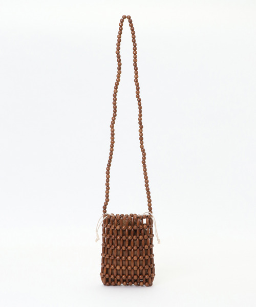 LBC（エルビーシー）の「ウッドビーズショルダー（ショルダーバッグ・レディース・ブラウン/オフホワイト・FREE）」の10枚目の写真