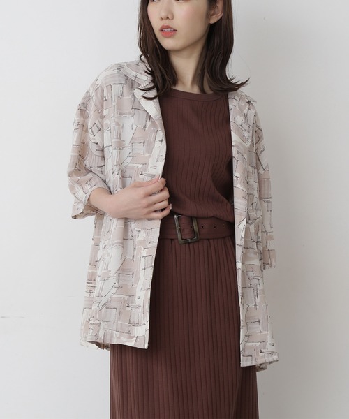 FREE'S MART（フリーズマート）の「◆開襟ビッグシャツ（シャツ/ブラウス・レディース・ブラック/ホワイト系その他/ベージュ系その他・FREE）」の3枚目の写真