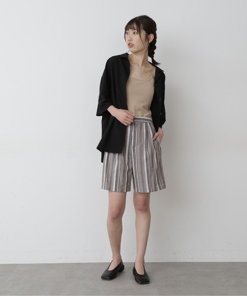 FREE'S MART（フリーズマート）の「◆開襟ビッグシャツ（シャツ/ブラウス・レディース・ブラック/ホワイト系その他/ベージュ系その他・FREE）」の4枚目の写真