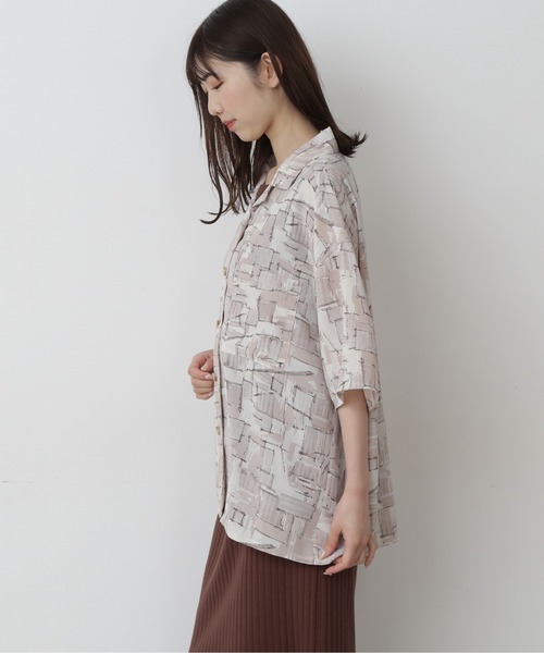 FREE'S MART（フリーズマート）の「◆開襟ビッグシャツ（シャツ/ブラウス・レディース・ブラック/ホワイト系その他/ベージュ系その他・FREE）」の5枚目の写真
