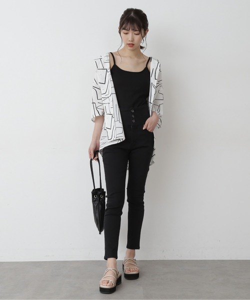 FREE'S MART（フリーズマート）の「◆開襟ビッグシャツ（シャツ/ブラウス・レディース・ブラック/ホワイト系その他/ベージュ系その他・FREE）」の6枚目の写真