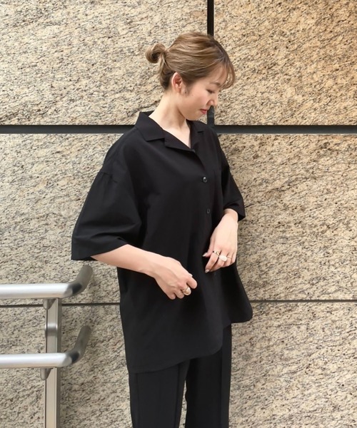 FREE'S MART（フリーズマート）の「◆開襟ビッグシャツ（シャツ/ブラウス・レディース・ブラック/ホワイト系その他/ベージュ系その他・FREE）」の11枚目の写真