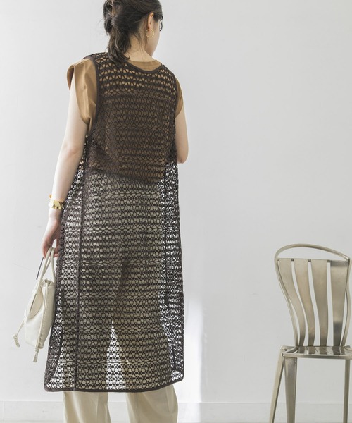 URBAN RESEARCH(アーバンリサーチ)の「バックデザインレースワンピース(ワンピース・レディース・ダークブラウン/グレー系その他・FREE)」の5枚目の写真