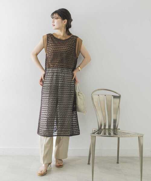 URBAN RESEARCH(アーバンリサーチ)の「バックデザインレースワンピース(ワンピース・レディース・ダークブラウン/グレー系その他・FREE)」の6枚目の写真