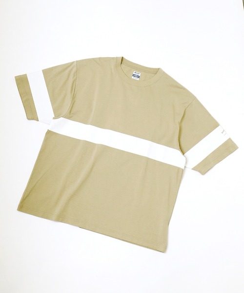ARMY TWILL(アーミーツイル)の「【ARMY TWILL/アーミーツイル】 PRINT ボーダー Tシャツ(Tシャツ/カットソー・メンズ・ベージュ/グレー/ホワイト/ネイビー・LARGE/MEDIUM)」の4枚目の写真