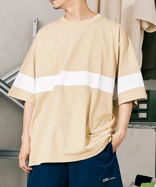 ARMY TWILL(アーミーツイル)の「【ARMY TWILL/アーミーツイル】 PRINT ボーダー Tシャツ(Tシャツ/カットソー・メンズ・ベージュ/グレー/ホワイト/ネイビー・LARGE/MEDIUM)」の14枚目の写真