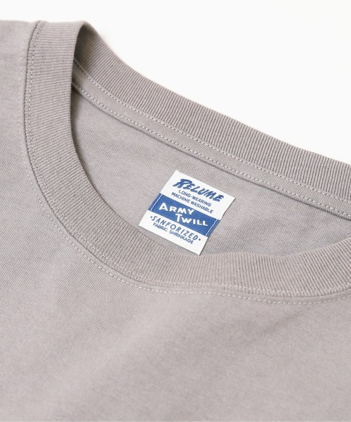 ARMY TWILL(アーミーツイル)の「【ARMY TWILL/アーミーツイル】 PRINT ボーダー Tシャツ(Tシャツ/カットソー・メンズ・ベージュ/グレー/ホワイト/ネイビー・LARGE/MEDIUM)」の11枚目の写真