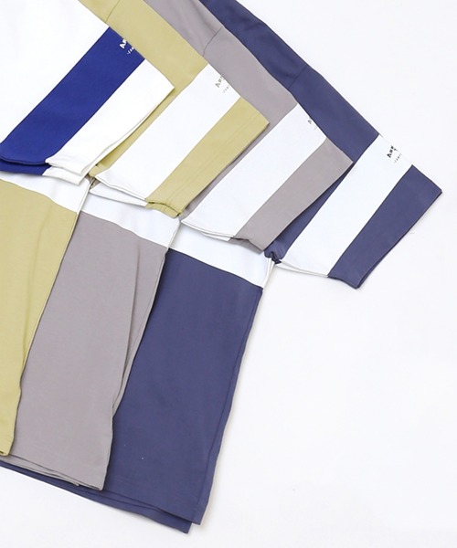 ARMY TWILL(アーミーツイル)の「【ARMY TWILL/アーミーツイル】 PRINT ボーダー Tシャツ(Tシャツ/カットソー・メンズ・ベージュ/グレー/ホワイト/ネイビー・LARGE/MEDIUM)」の6枚目の写真