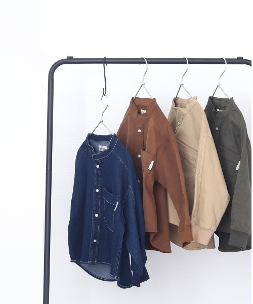 MAKE YOUR DAY(メイクユアデイ)の「無地バンドカラーシャツ■80~140cm(シャツ/ブラウス・キッズ・ベージュ/ネイビー/ブラウン/カーキ・90/100/110/120/80/130/140)」の14枚目の写真