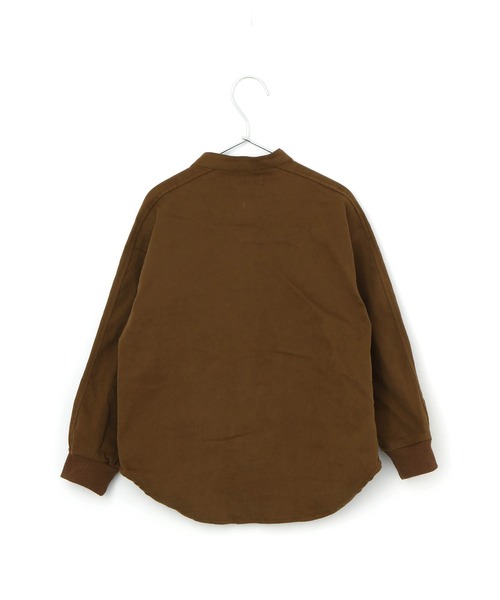 MAKE YOUR DAY(メイクユアデイ)の「無地バンドカラーシャツ■80~140cm(シャツ/ブラウス・キッズ・ベージュ/ネイビー/ブラウン/カーキ・90/100/110/120/80/130/140)」の16枚目の写真