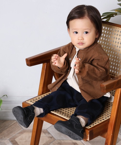 MAKE YOUR DAY(メイクユアデイ)の「無地バンドカラーシャツ■80~140cm(シャツ/ブラウス・キッズ・ベージュ/ネイビー/ブラウン/カーキ・90/100/110/120/80/130/140)」の12枚目の写真