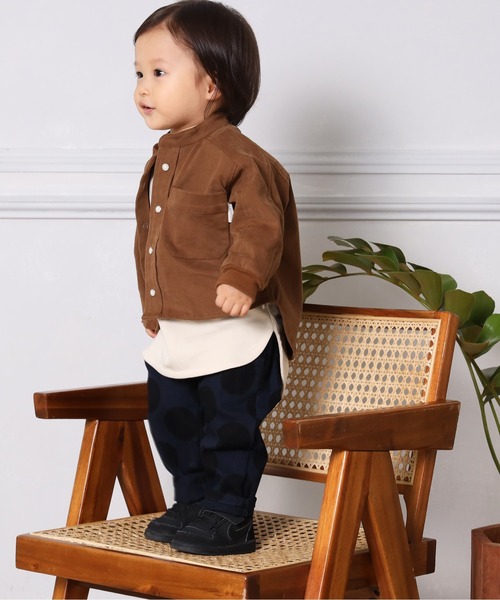 MAKE YOUR DAY(メイクユアデイ)の「無地バンドカラーシャツ■80~140cm(シャツ/ブラウス・キッズ・ベージュ/ネイビー/ブラウン/カーキ・90/100/110/120/80/130/140)」の11枚目の写真