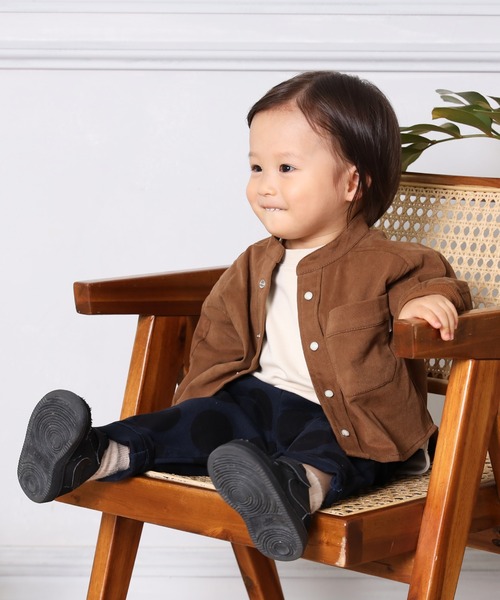 MAKE YOUR DAY(メイクユアデイ)の「無地バンドカラーシャツ■80~140cm(シャツ/ブラウス・キッズ・ベージュ/ネイビー/ブラウン/カーキ・90/100/110/120/80/130/140)」の13枚目の写真