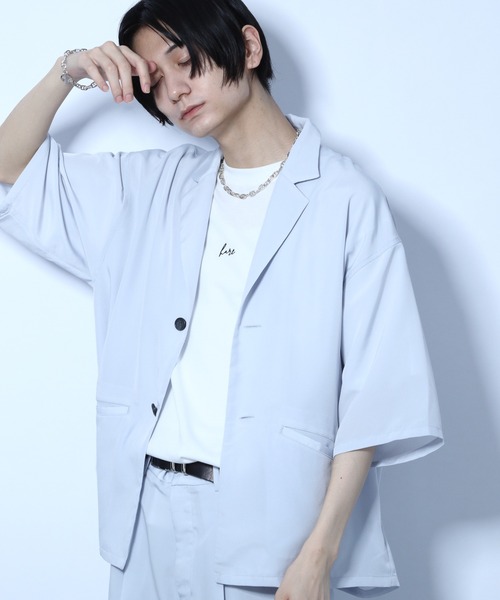 HARE（ハレ）の「ファイユシャツジャケット(HARE)（シャツ/ブラウス・メンズ・ブラック/パープル/グレー・FREE）」の3枚目の写真