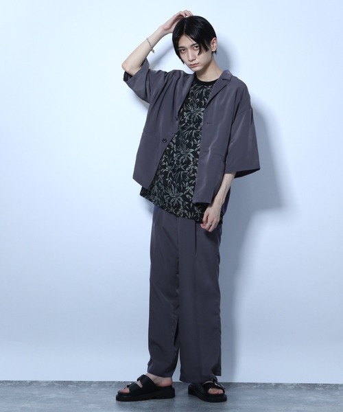 HARE（ハレ）の「ファイユシャツジャケット(HARE)（シャツ/ブラウス・メンズ・ブラック/パープル/グレー・FREE）」の7枚目の写真