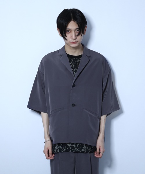 HARE（ハレ）の「ファイユシャツジャケット(HARE)（シャツ/ブラウス・メンズ・ブラック/パープル/グレー・FREE）」の8枚目の写真