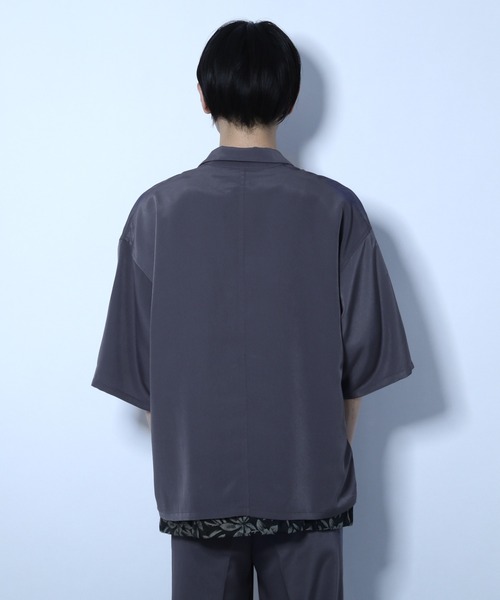 HARE（ハレ）の「ファイユシャツジャケット(HARE)（シャツ/ブラウス・メンズ・ブラック/パープル/グレー・FREE）」の10枚目の写真