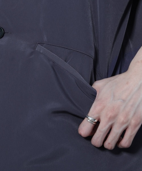 HARE（ハレ）の「ファイユシャツジャケット(HARE)（シャツ/ブラウス・メンズ・ブラック/パープル/グレー・FREE）」の14枚目の写真