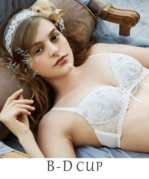 Risa Magli（リサマリ）の「◆オリビア ブラジャー（ブラジャー・レディース・ダークネイビー/アイボリー/ピンク・B75/C65/C75/D65/B65/B70/D75/C70/D70）」の2枚目の写真