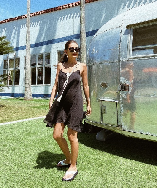 esutoreja（エストレジャ）の「シンプルロープミニワンピース（ワンピース・レディース・ホワイト/ブラック・FREE）」の9枚目の写真