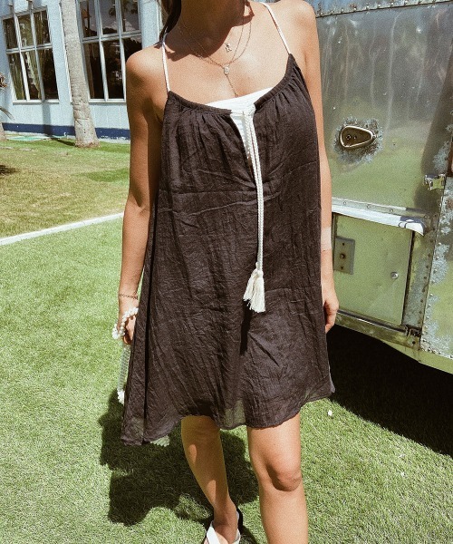 esutoreja（エストレジャ）の「シンプルロープミニワンピース（ワンピース・レディース・ホワイト/ブラック・FREE）」の20枚目の写真