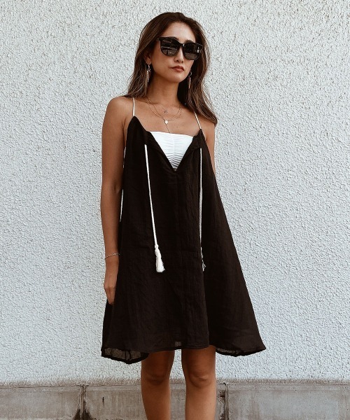esutoreja（エストレジャ）の「シンプルロープミニワンピース（ワンピース・レディース・ホワイト/ブラック・FREE）」の12枚目の写真