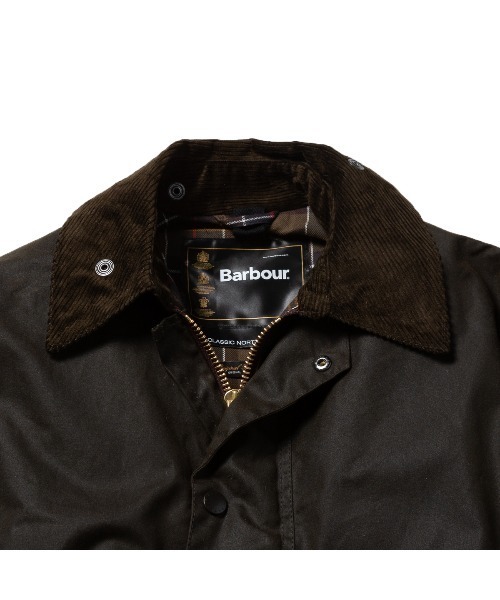 Barbour（バブアー）の「CLASSIC NORTHUMBRIA WAX JACKET（ステンカラーコート・メンズ・オリーブ・38/42/36/40/44）」の4枚目の写真