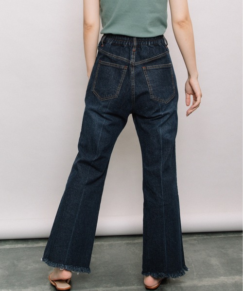 refinedworks（リファインドワークス）の「ストレッチセミフレアデニムパンツ（デニムパンツ・レディース・ブラック/インディゴブルー・FREE）」の9枚目の写真