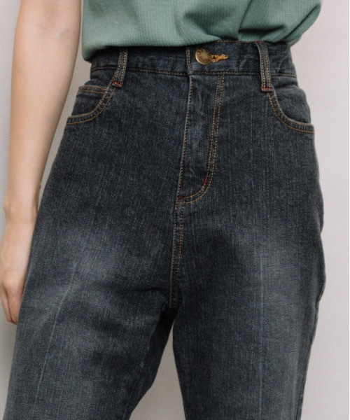 refinedworks（リファインドワークス）の「ストレッチセミフレアデニムパンツ（デニムパンツ・レディース・ブラック/インディゴブルー・FREE）」の14枚目の写真