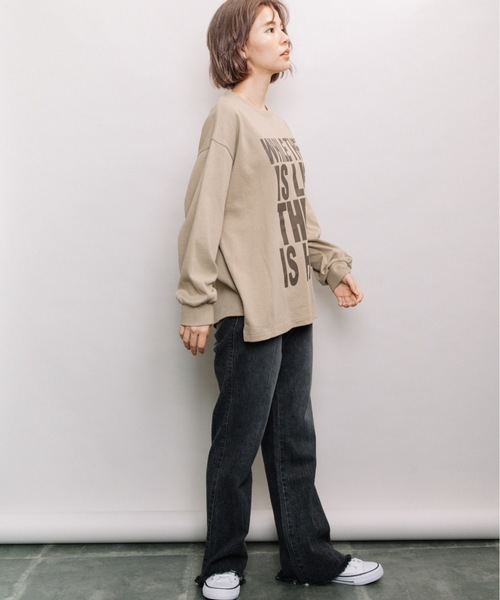 refinedworks（リファインドワークス）の「ストレッチセミフレアデニムパンツ（デニムパンツ・レディース・ブラック/インディゴブルー・FREE）」の11枚目の写真