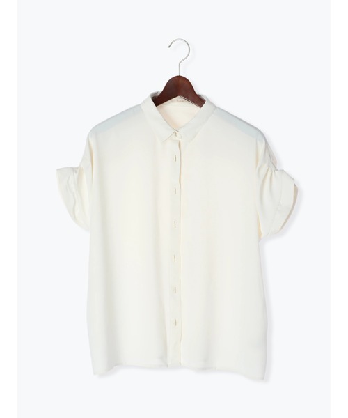 Te chichi（テチチ）の「肩タックTバー釦シャツブラウス（シャツ/ブラウス・レディース・ブラウン/ブラック/オフホワイト・ﾌﾘ-）」の14枚目の写真