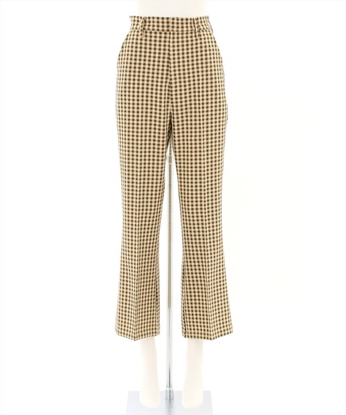 セール ギンガムチェックセミフレアパンツ その他パンツ Clear クリア のファッション通販 Zozotown