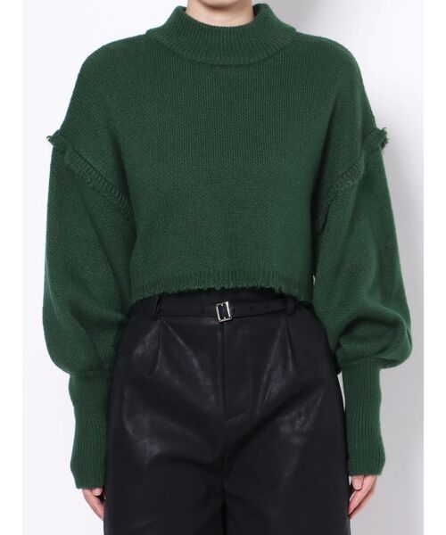 EMODA(エモダ)の「アップネックボリュームスリーブニット(ニット/セーター・レディース・ブラック/グリーン/その他/その他1・FREE)」の2枚目の写真