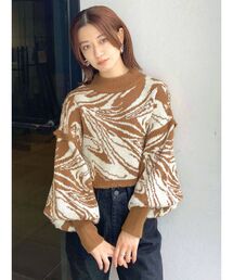 EMODA | アップネックボリュームスリーブニット(ニット/セーター)