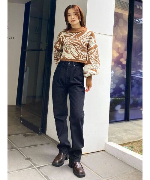 EMODA(エモダ)の「アップネックボリュームスリーブニット(ニット/セーター・レディース・ブラック/グリーン/その他/その他1・FREE)」の10枚目の写真