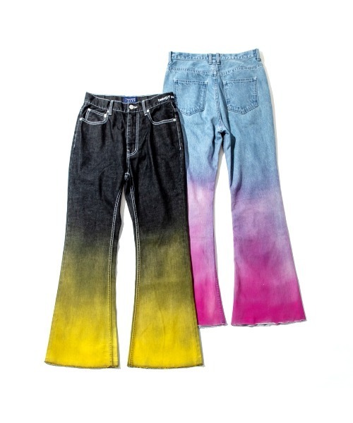 24karats（トゥウェンティーフォーカラッツ）の「Gradation Print Denim Pants（デニムパンツ・メンズ・サックスブルー/ブラック・MEDIUM/SMALL）」の9枚目の写真
