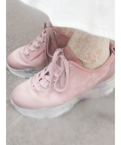 merry jenny（メリージェニー）の「jacquard floral sneaker（スニーカー・レディース・ブラック/ピンク/オレンジ/ライトブルー・MEDIUM/LARGE）」の15枚目の写真